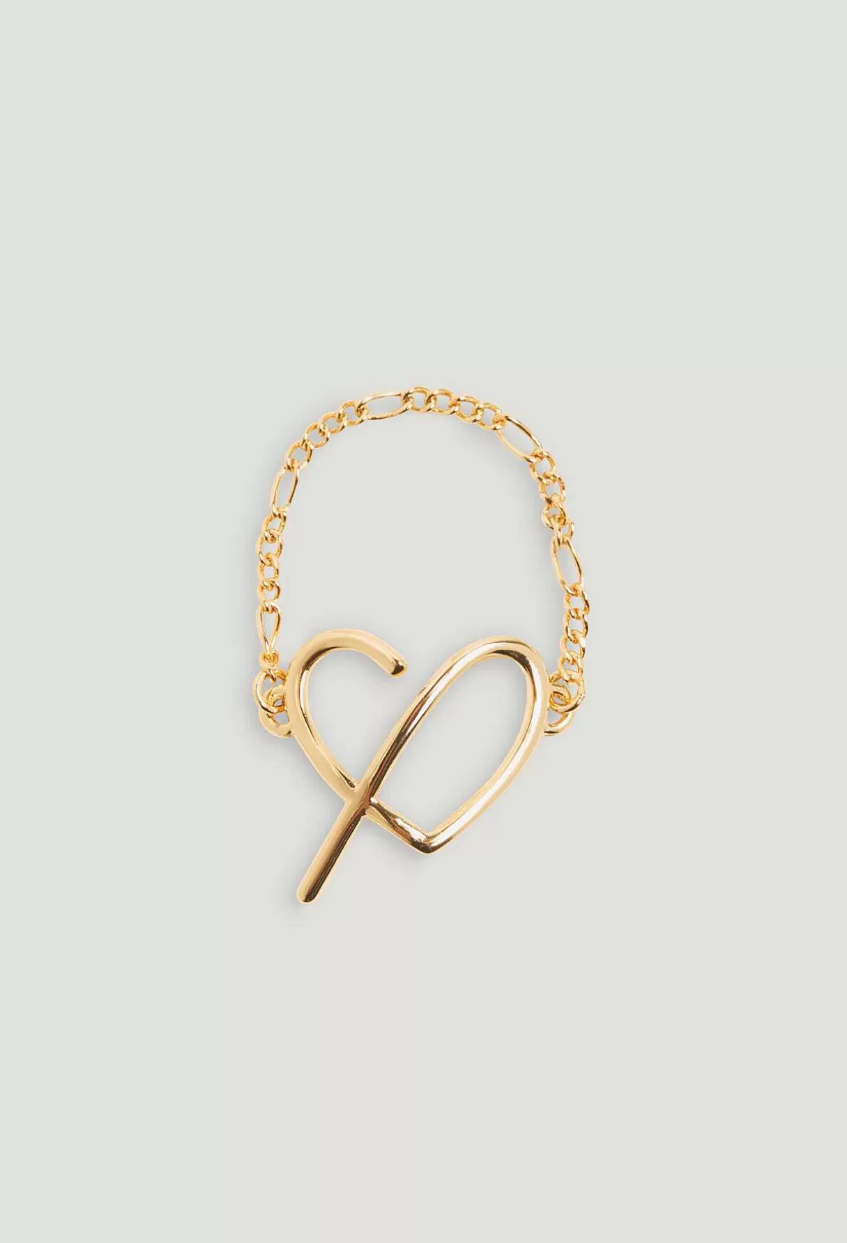 Claudie Pierlot Bague Chainette Coeur Cp Doree Cheap