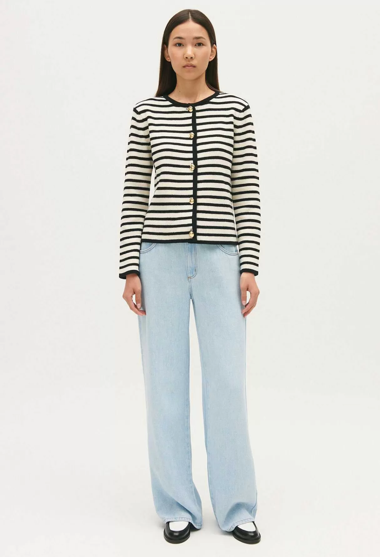 Claudie Pierlot Cardigan Rayures Bicolores Discount