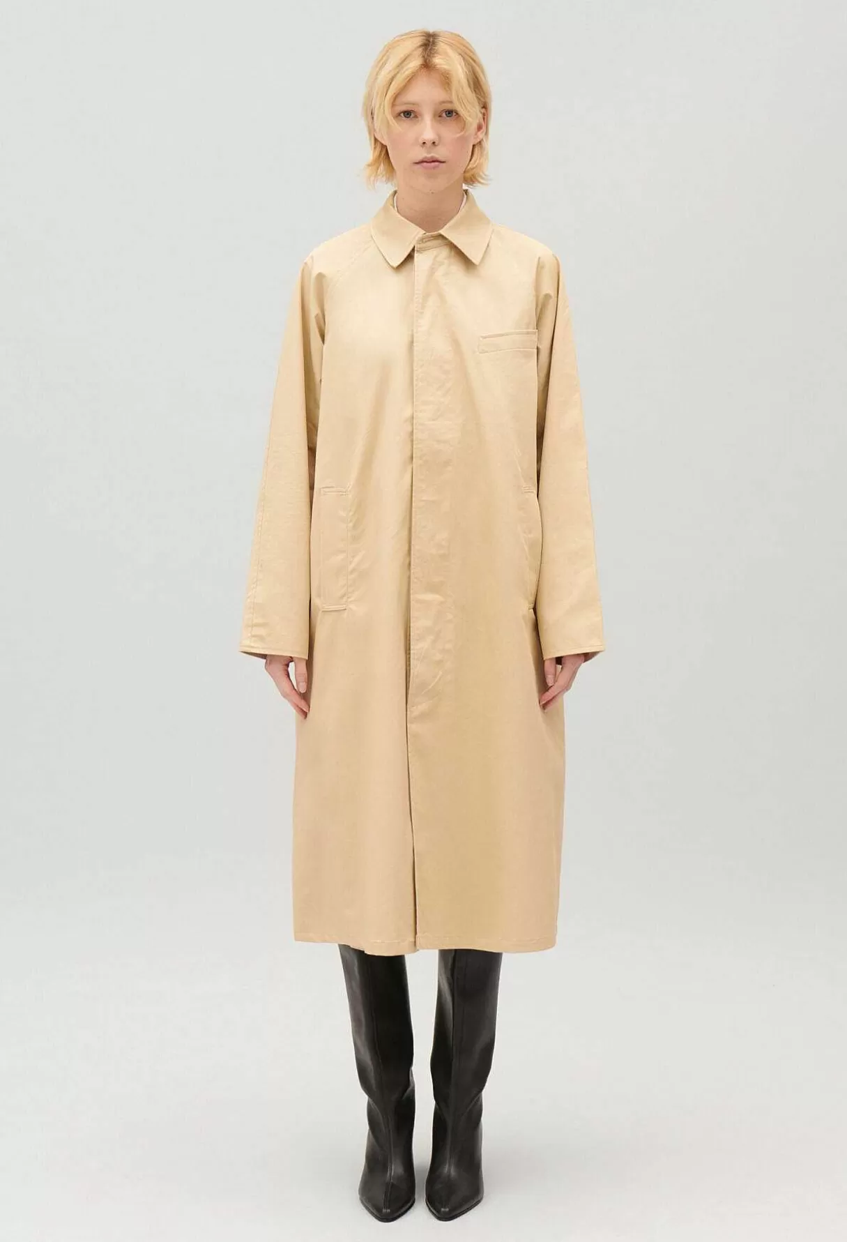 Claudie Pierlot Manteau Reversible Mi-Long Beige Best