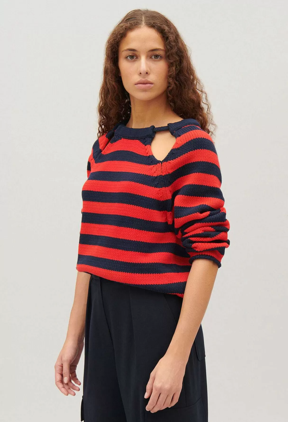 Claudie Pierlot Pull Raye Bicolore Discount