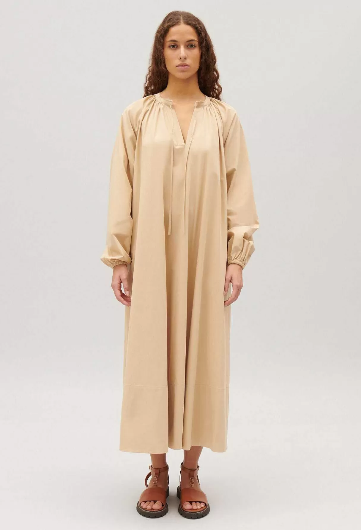 Claudie Pierlot Robe Longue Oversize Sable Online