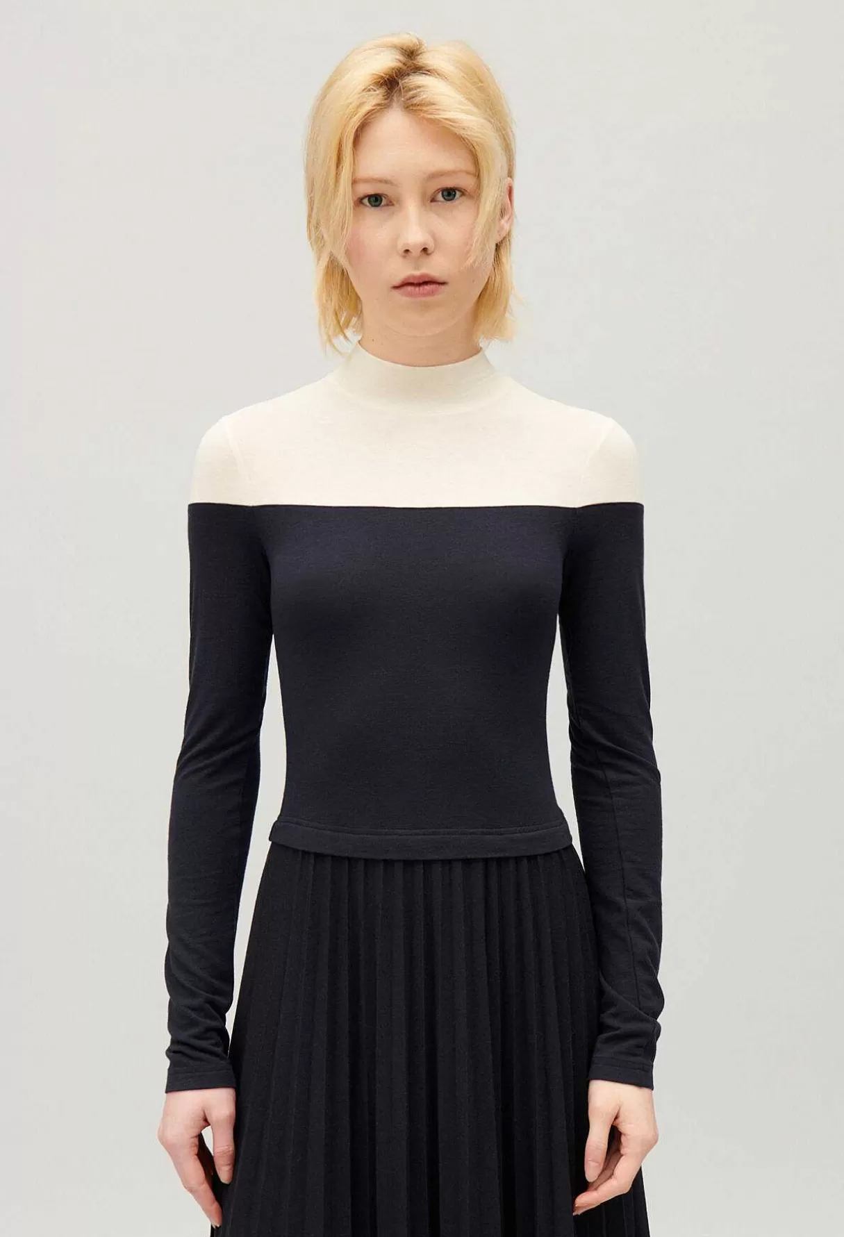 Claudie Pierlot Robe Twist Longue Plissee Tricolore Store