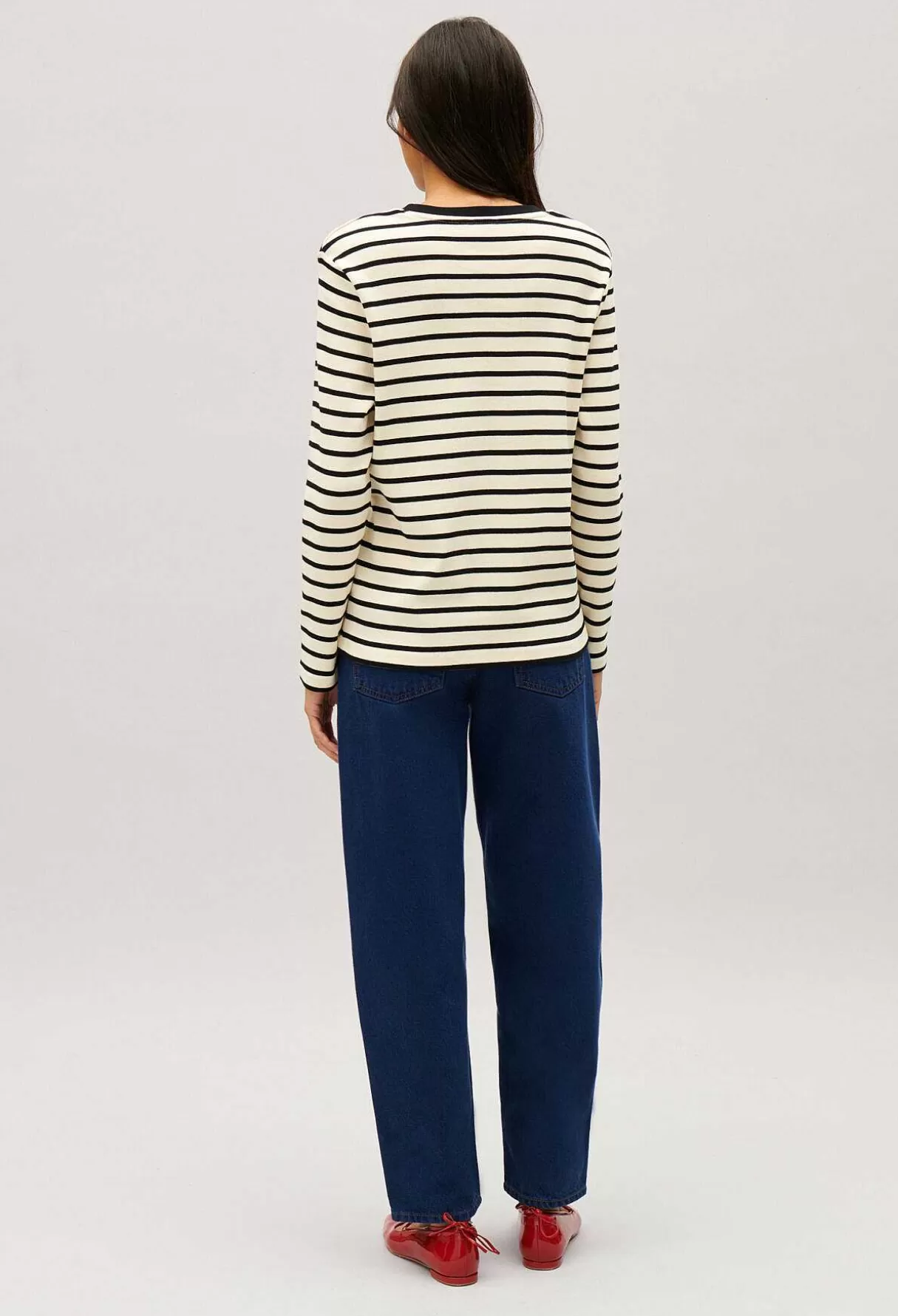 Claudie Pierlot Tee-Shirt Mariniere Jean Toto Bicolore Hot
