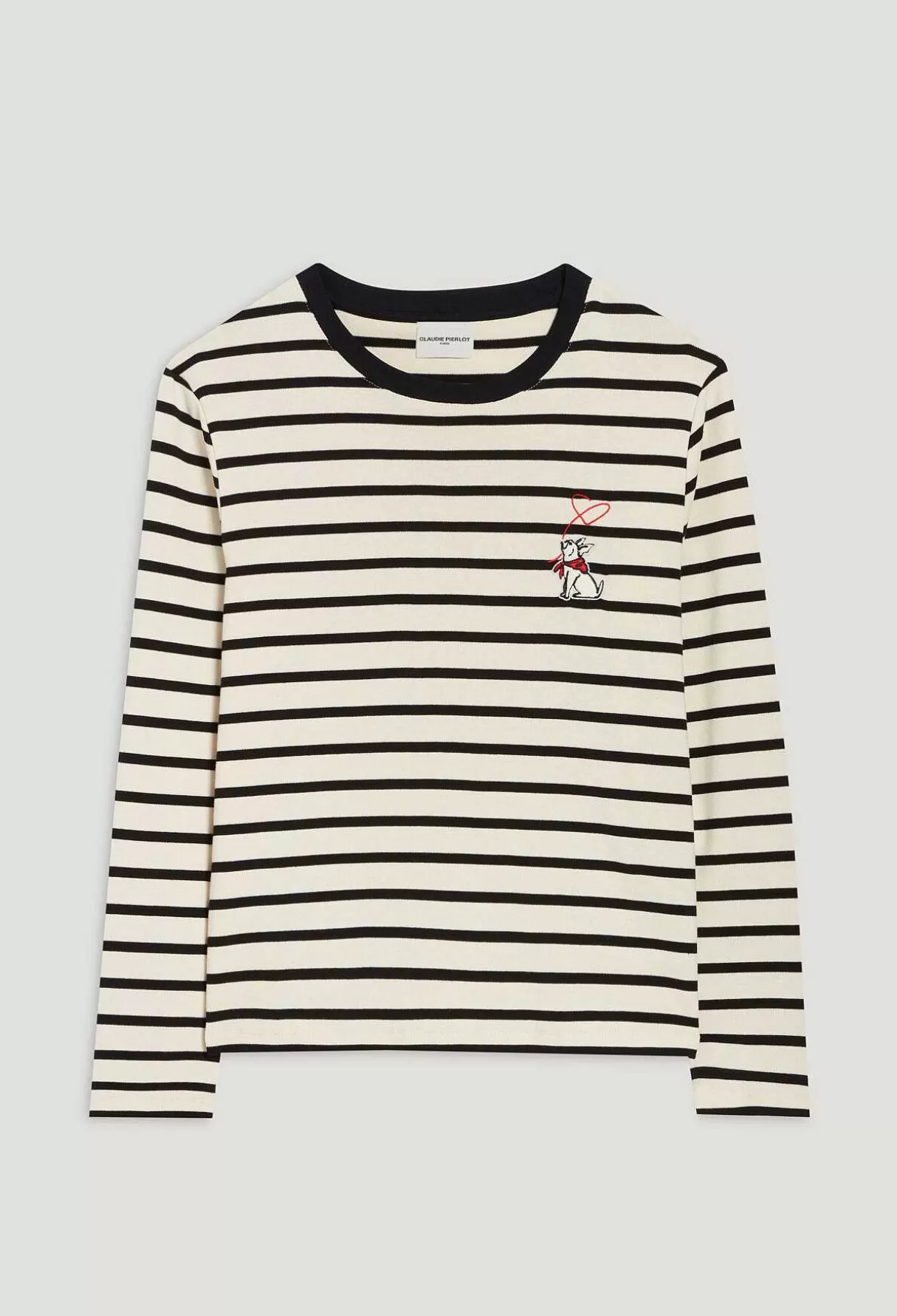 Claudie Pierlot Tee-Shirt Mariniere Jean Toto Bicolore Hot