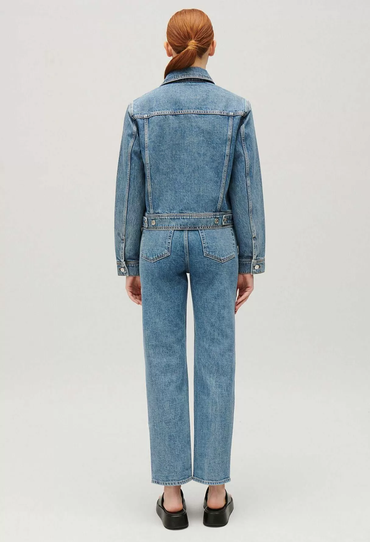 Claudie Pierlot Veste Droite Jean Bleu Fashion