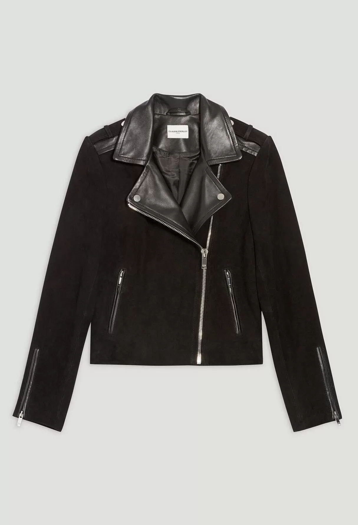 Claudie Pierlot Veste En Cuir Noir Cheap